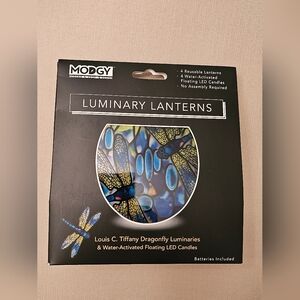 New In Box Modgy Louis C. Tiffany Dragonfly Luminaries